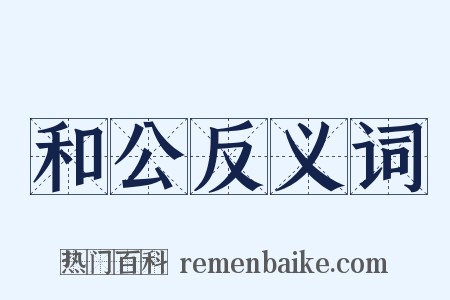 和公反义词是什么意思的图片